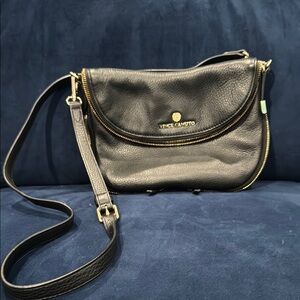 Vince Camuto Black Crossbody Bag with Gold Accents